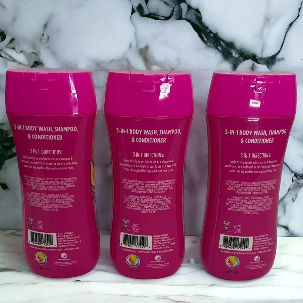 New TROLLS DreamWorks 3-in-1 Body Wash Shampoo Conditioner Strawberry 8 OZ